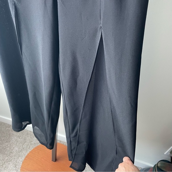 Tradition Front Slit Chiffon Palazzo Wide Leg Trouser Pants Flowy Whimsigoth - Picture 6 of 12